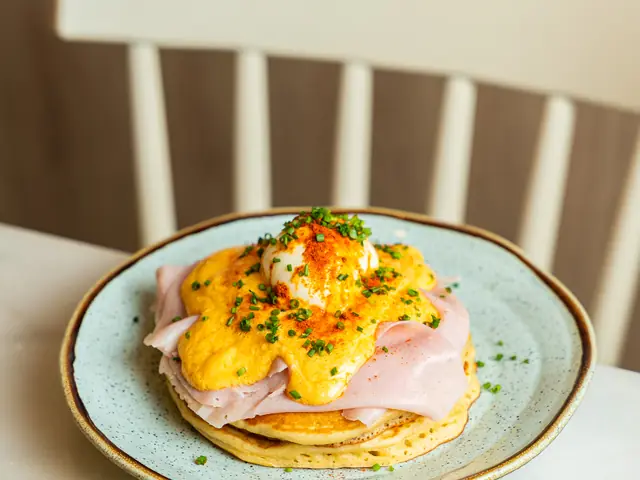 Photo: Eggs Benedict pancake
